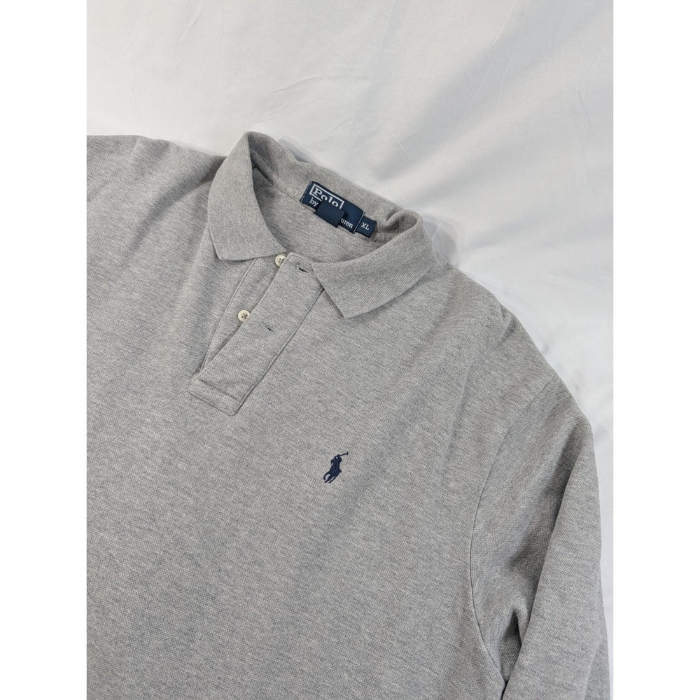 Vintage Polo Ralph Lauren Shirt Men XL Gray Fleece Lined Long Sleeve 90s Y2K